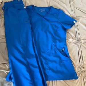 Royal Blue Cherokee infinity scrub set- XS